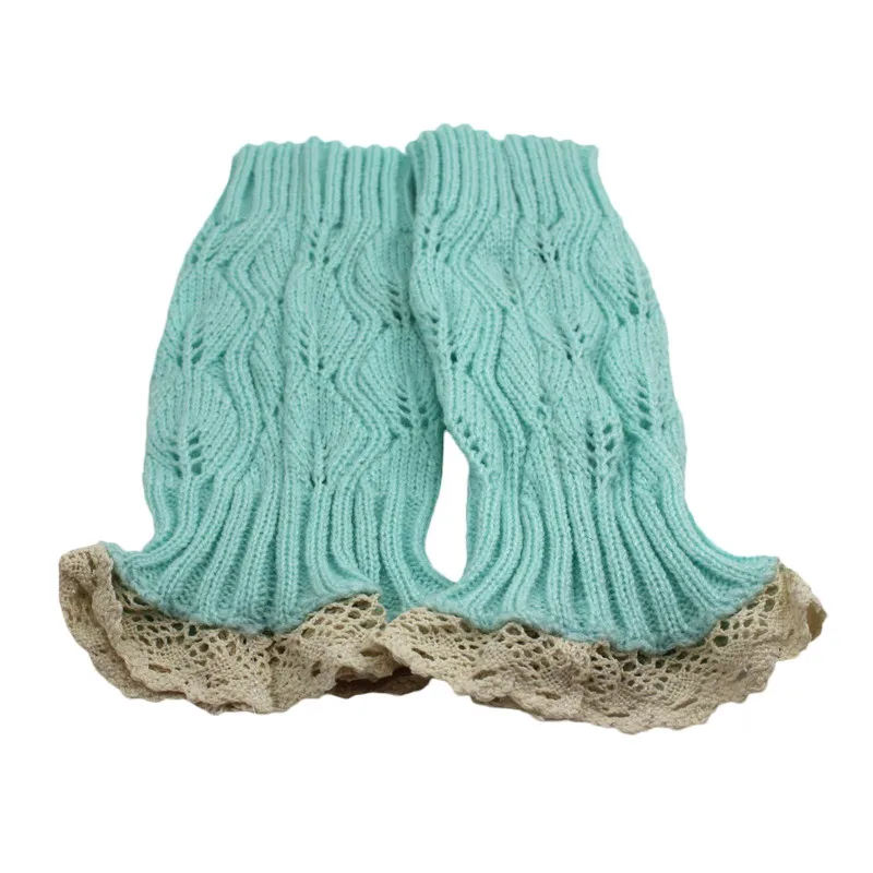 Мягкая кружевная отделка женские манжеты и для ботинок женская трикотажная