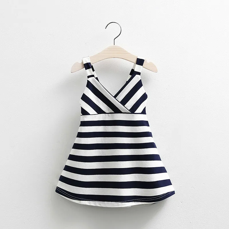 Girls Dress2019 new summer kids dresses for girls cotton dress girl striped short princess girl's clothes | Детская одежда и