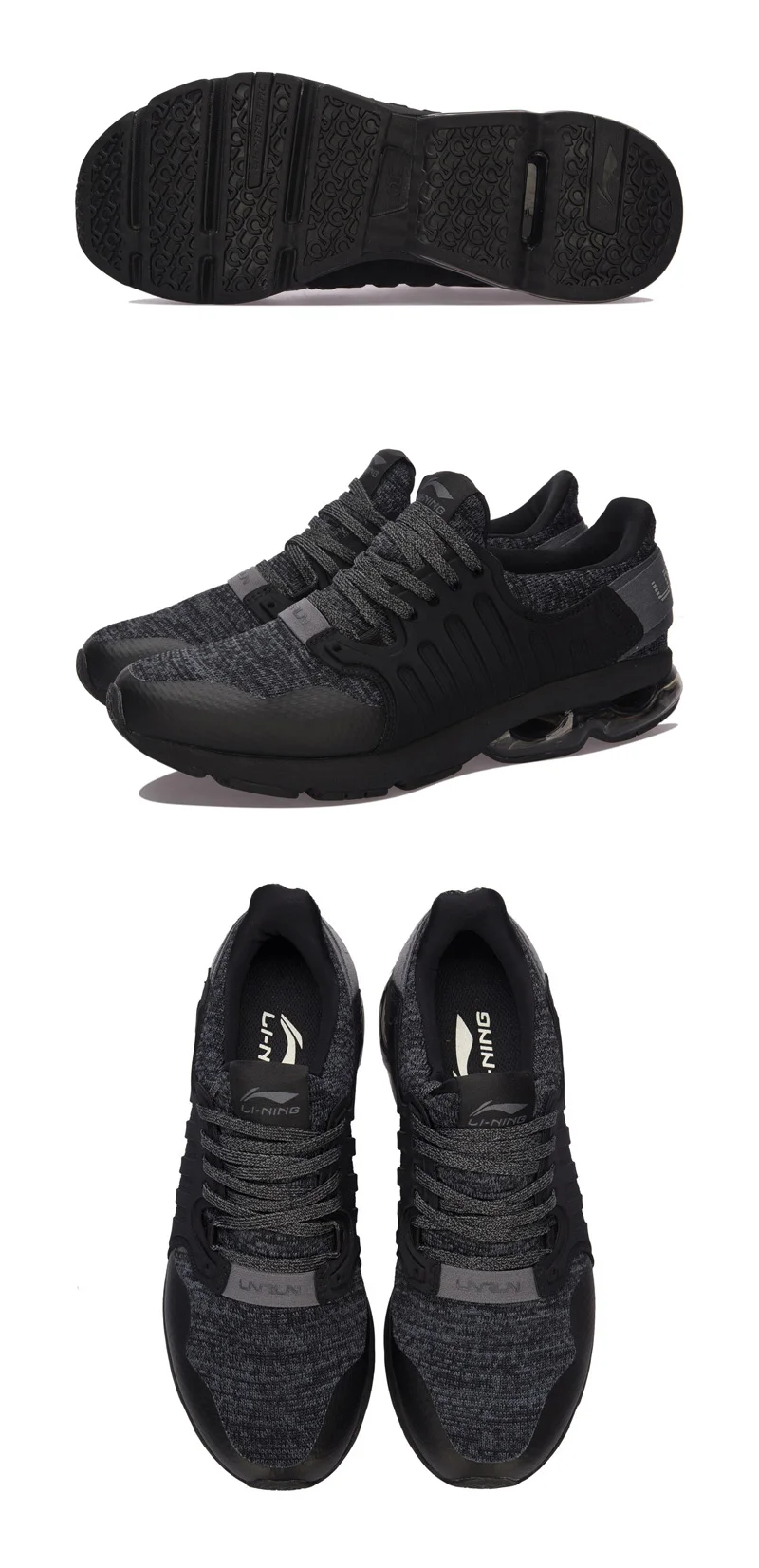 Li-Ning/мужские кроссовки для бега с пузырьковой дугой, износостойкие, с противоскользящей подкладкой, спортивная обувь, дышащие кроссовки, ARHM091 XYP592