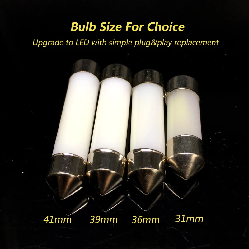 4x Festoon C5W Автомобильный светодиодный светильник C10W 31 мм 36 39 41 внутренний купольный