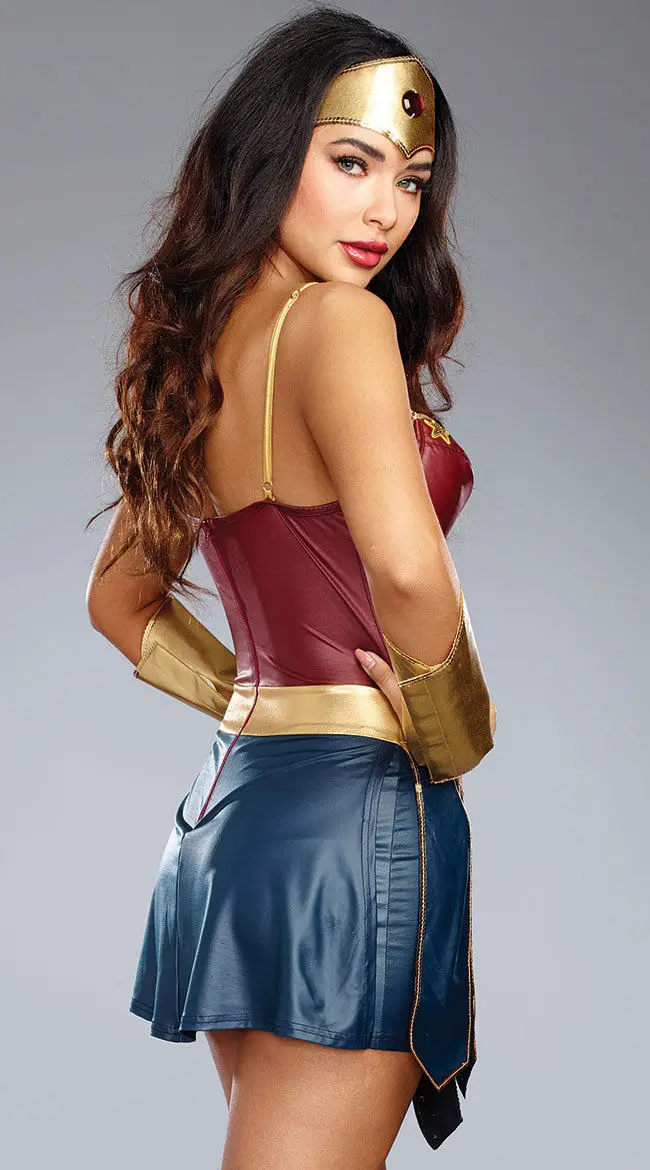 Сексуальный костюм Чудо-Женщина Diana Prince костюм Хэллоуин римский воин-Гладиатор вечерние маскарадные причудливые платья
