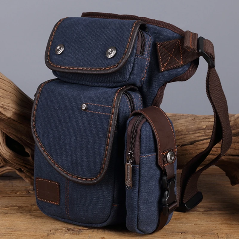 Высокое качество Для мужчин холст/нейлон падения нога поясная сумка Хип бум