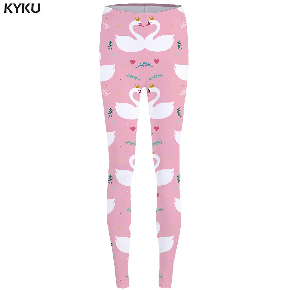 leggings 02 KYKU бренд панда леггинсы розовые леггинсы с 3D принтом брюки Узкие Высокая талия для женщин теплые зимние модные низ - Цвет: leggings 02