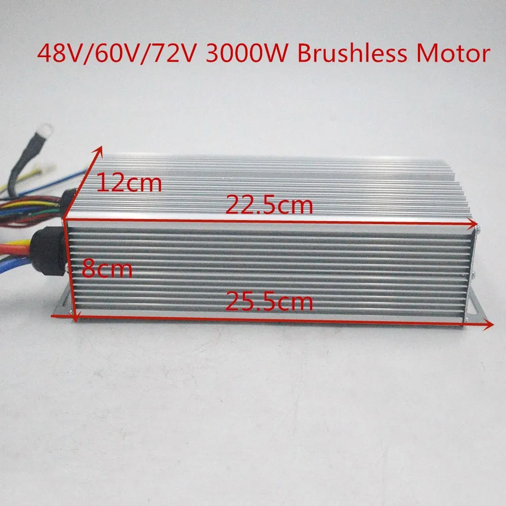 48 в 60 72 3000 Вт бесщеточный контроллер 60A 24Mosfet для электродвигателя BLDC