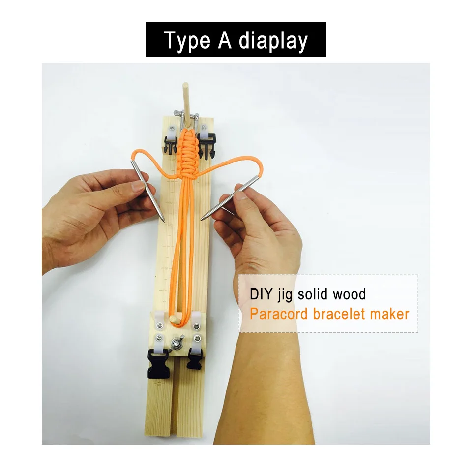 YOUGLE DIY джиг твердой древесины Паракорд Браслет Производитель Ткачество Ремесло Инструменты