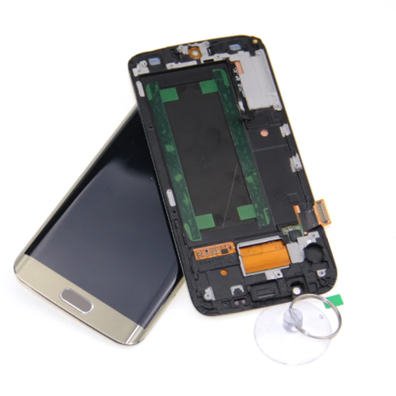 Высокая Экран S6 край ЖК-дисплей с рамкой для Samsung Galaxy Edge g925 G925F SM-G925F Дисплей