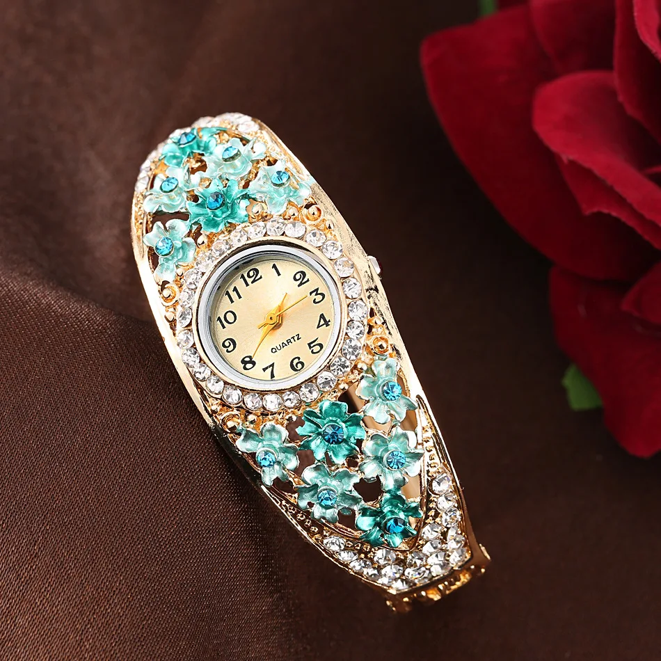 Женские часы cloisonne браслет Ретро стиль ручной орнамент китайский | Наручные