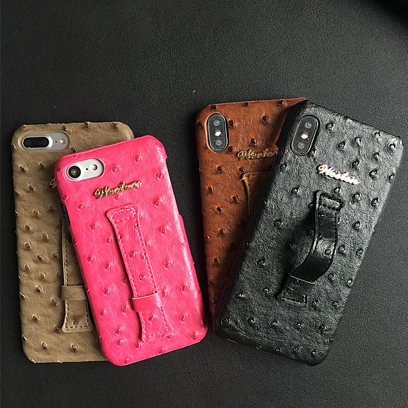 Винтажный чехол для телефона из искусственной кожи для samsung S8 S9 S10 Plus S10e S10 Lite чехол с ремешком на запястье держатель страусиной кожи твердая задняя крышка