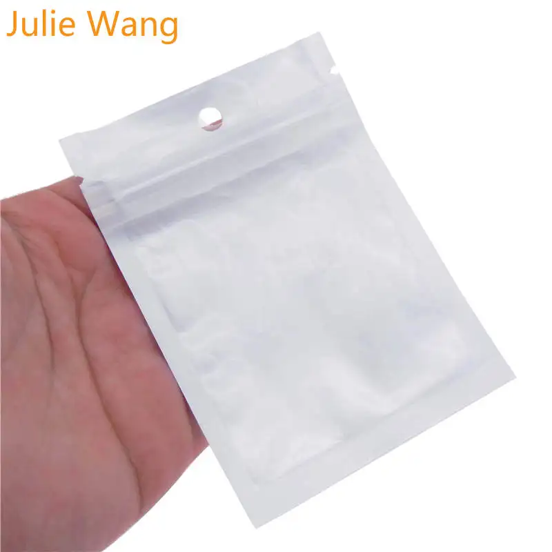 Julie Wang 50 шт. белая прозрачная самозапечатывающаяся застежка молния пластиковая