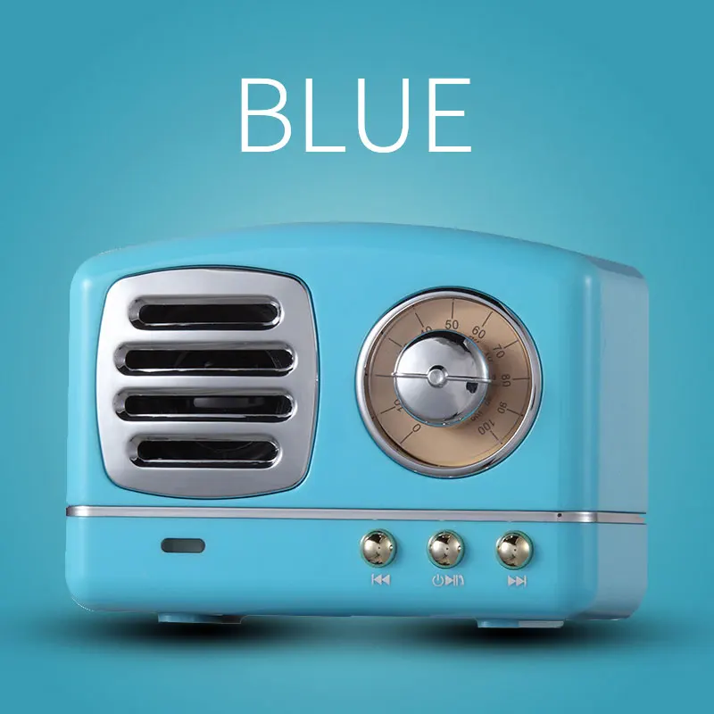 Прекрасный портативный динамик s мини ретро беспроводной Bluetooth динамик fm-радио USB Саундбар бас сабвуфер для телефона ПК ноутбук компьютер