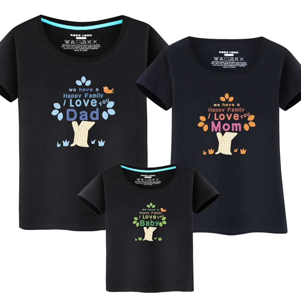 Семейные комплекты одежда для мамы и дочки сына 2018 летняя футболка семейный