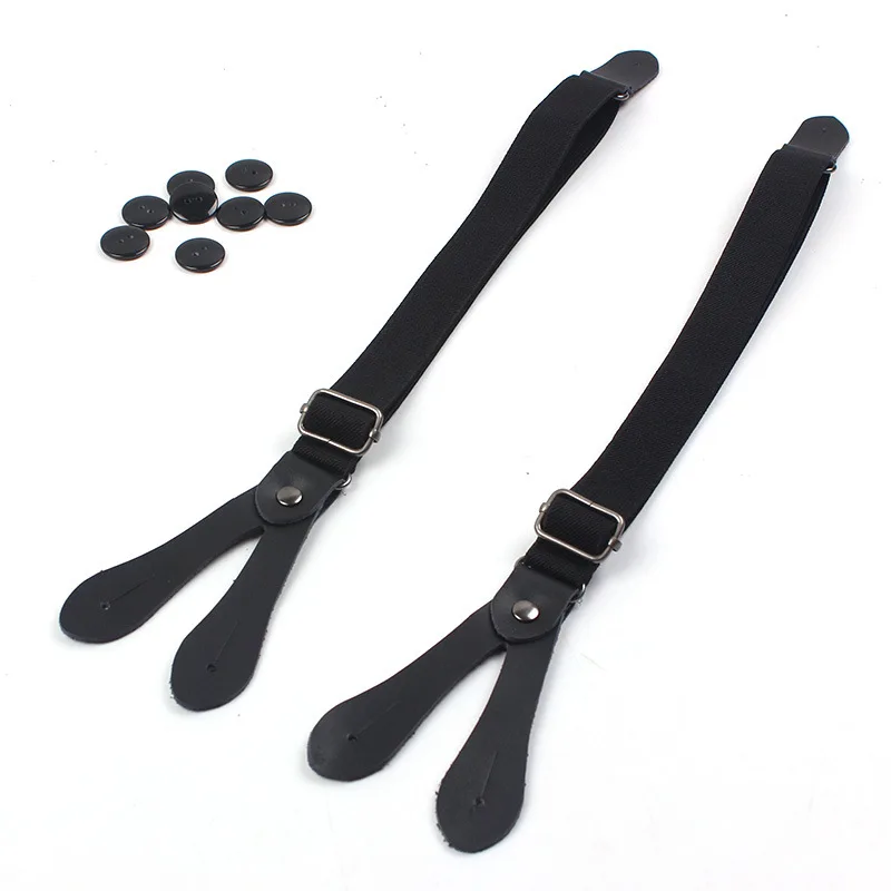 

Европейские и американские модные черные подтяжки на пуговицах для джинсов и юбки FY18110107