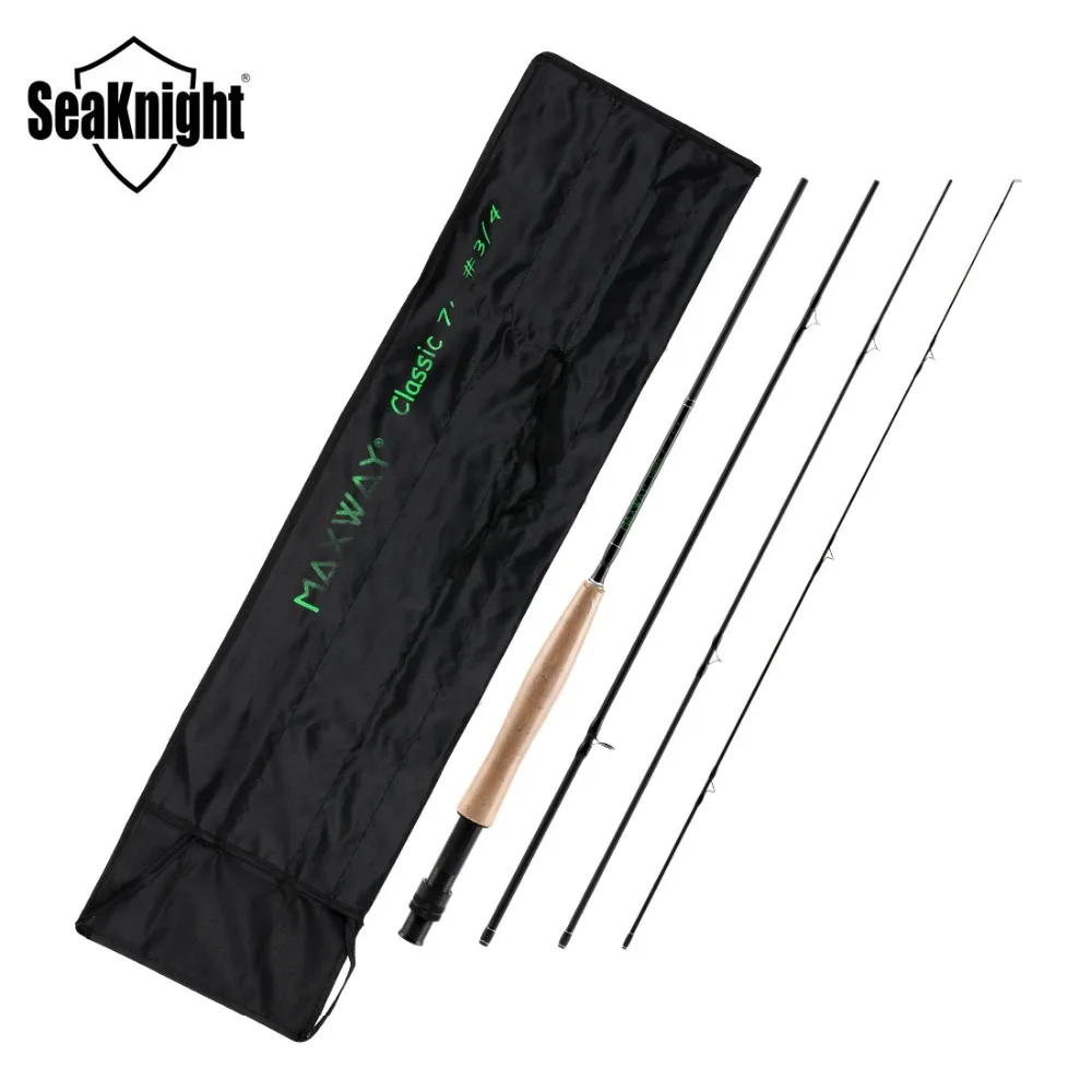 Seaknight MAXWAY Fly Rod Classic 3/4 5/6 7/8 2,1 М 2,7 м средняя скорость действия 30 т углеродное удилище 4 секции удочка для ловли нахлыстом речная Рыбалка