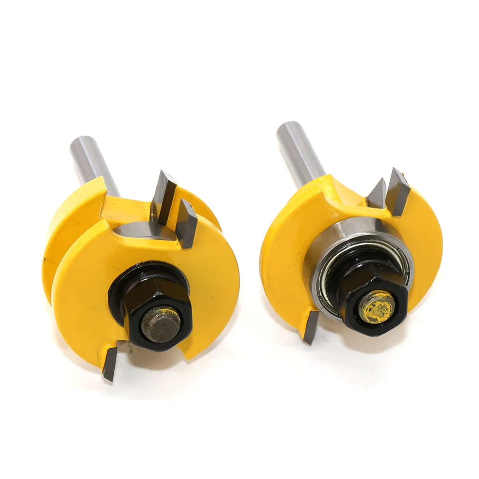 Рельсовый и стильный набор фрез-шейкер 2 шт. Дверной нож с хвостовиком 1/4 дюйма