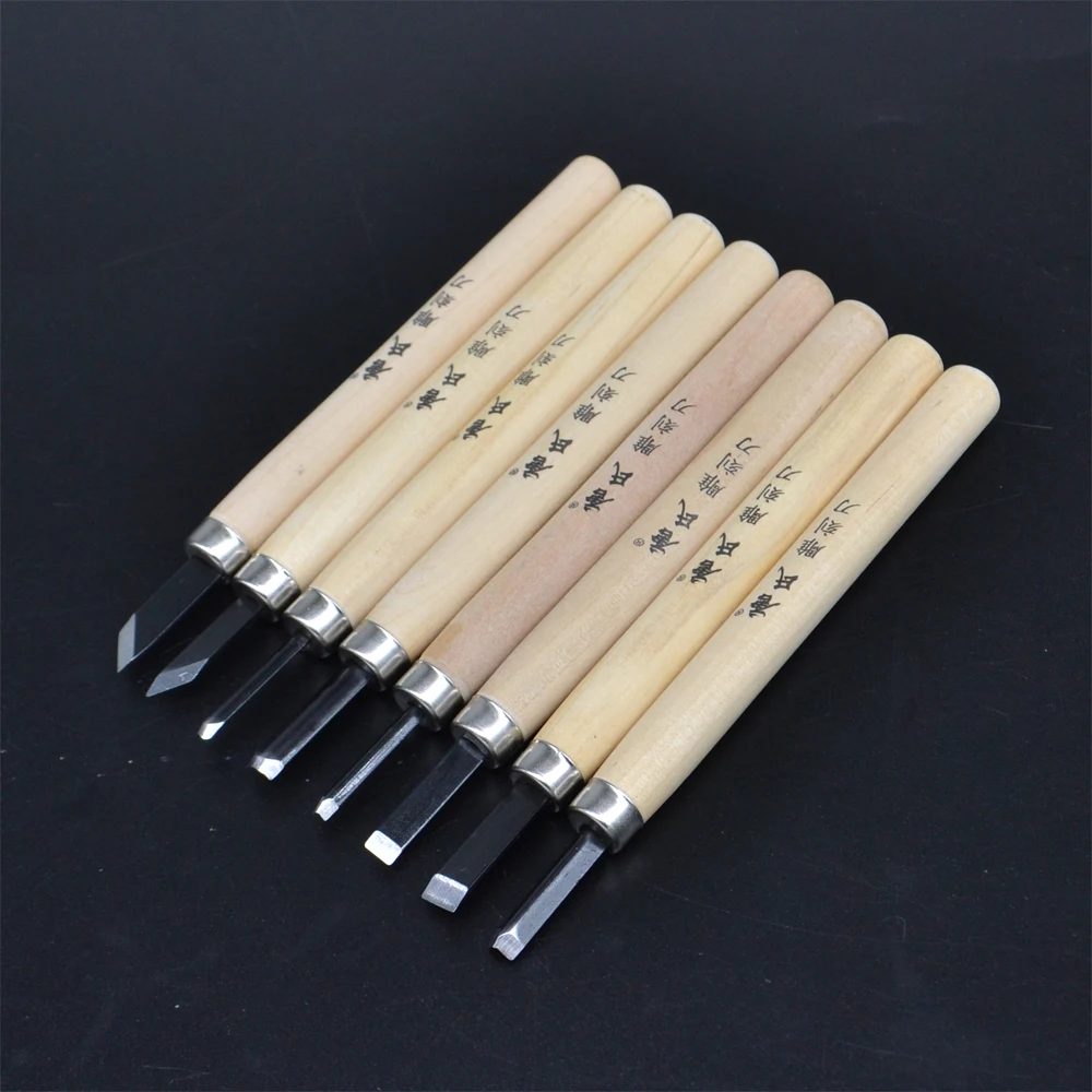 8 шт. инструменты для резьбы по дереву нож гравировки скальпель DIY инструмент