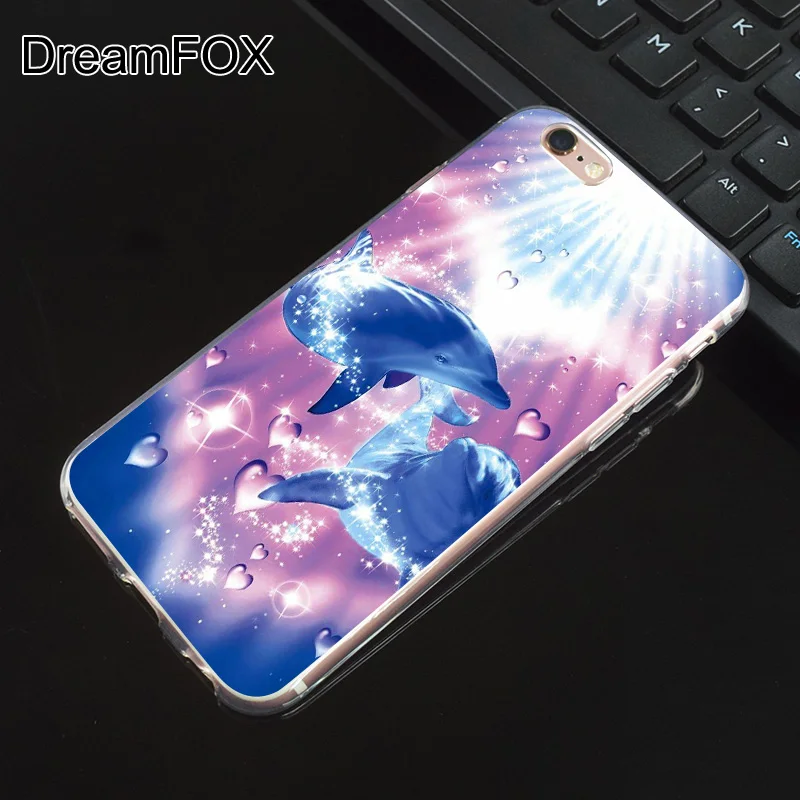 M440 Милый Мягкий ТПУ силиконовый чехол с дельфинами для Apple iPhone 11 Pro XR XS Max 8X7 6 6S Plus 5 5S