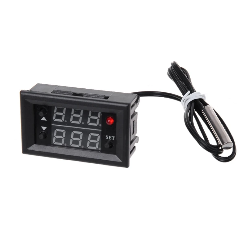 W2810 DC12V 20A цифровой термостат регулятор температуры Красный дисплей с зондом |