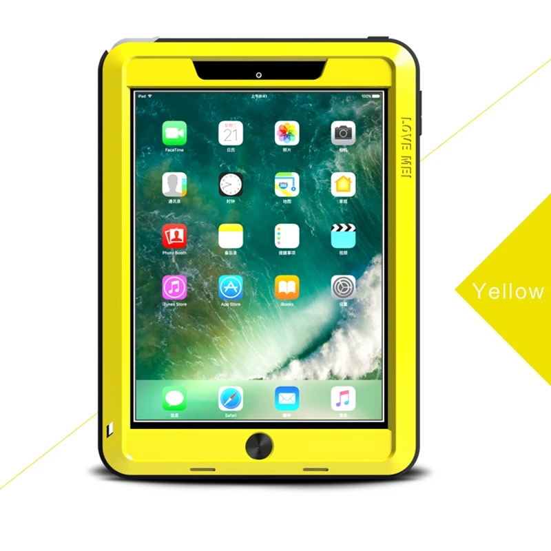 Lovemei Чехлы для apple iPad 2017/2018 9 7-дюймовый алюминиевый Металл + Мягкий силиконовый