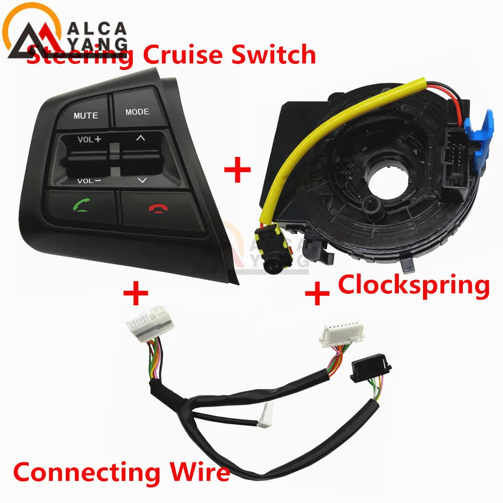 left-wire-cable Для hyundai creta IX25 1.6L Левая кнопка рулевого колеса кнопка регулировки громкости Bluetooth телефон с проводом и кабелем - Цвет: left-wire-cable