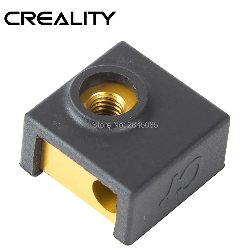 Creality Обновление Алюминиевый тепловой блок+ силиконовая крышка MK7 MK8 MK9 экструдер 20*20*10 мм для Creality Ender серии 3d принтер