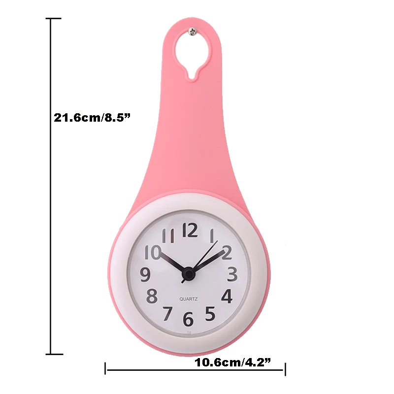 Многофункциональные водонепроницаемые настенные часы для ванной комнаты 4 Iich с