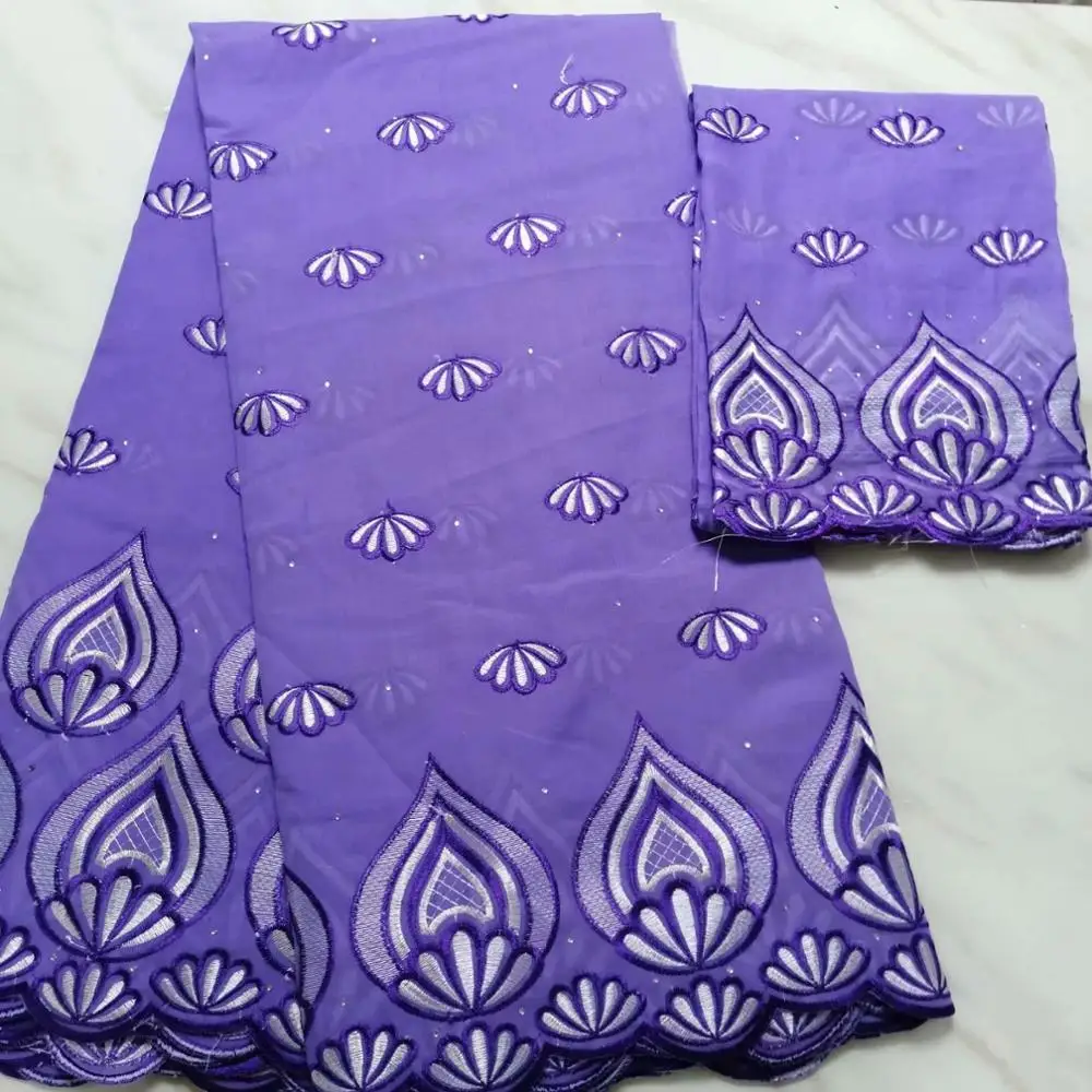 Fashionable New Swiss High Quality Yarn Lace Nigeria Fabric Dubai 100% Cotton African 5+2 yards/lot | Дом и сад