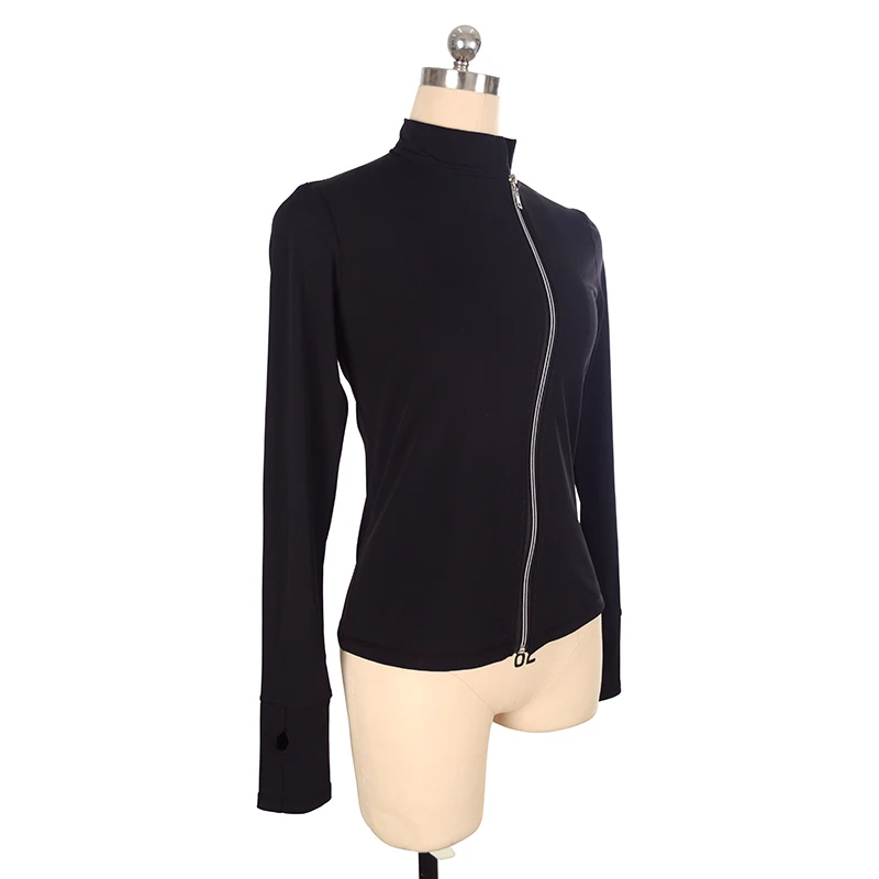 Куртка на заказ для фигурного катания коньках топы молнии девушек и женщин