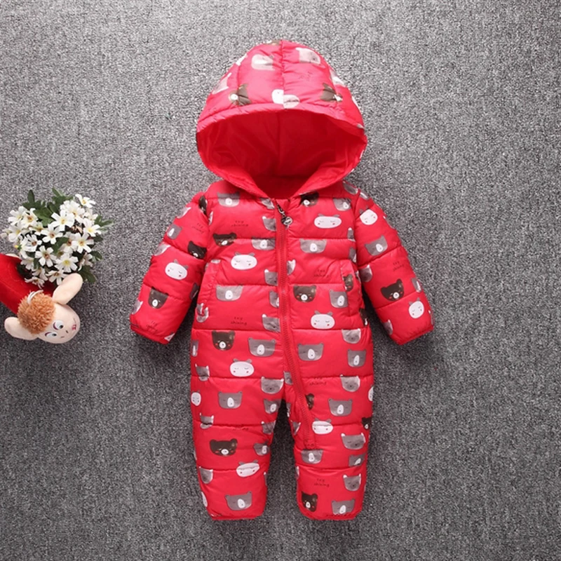 Детский комбинезон с капюшоном и медведем х/б|baby down snowsuit|baby snowsuitbaby snowsuit |