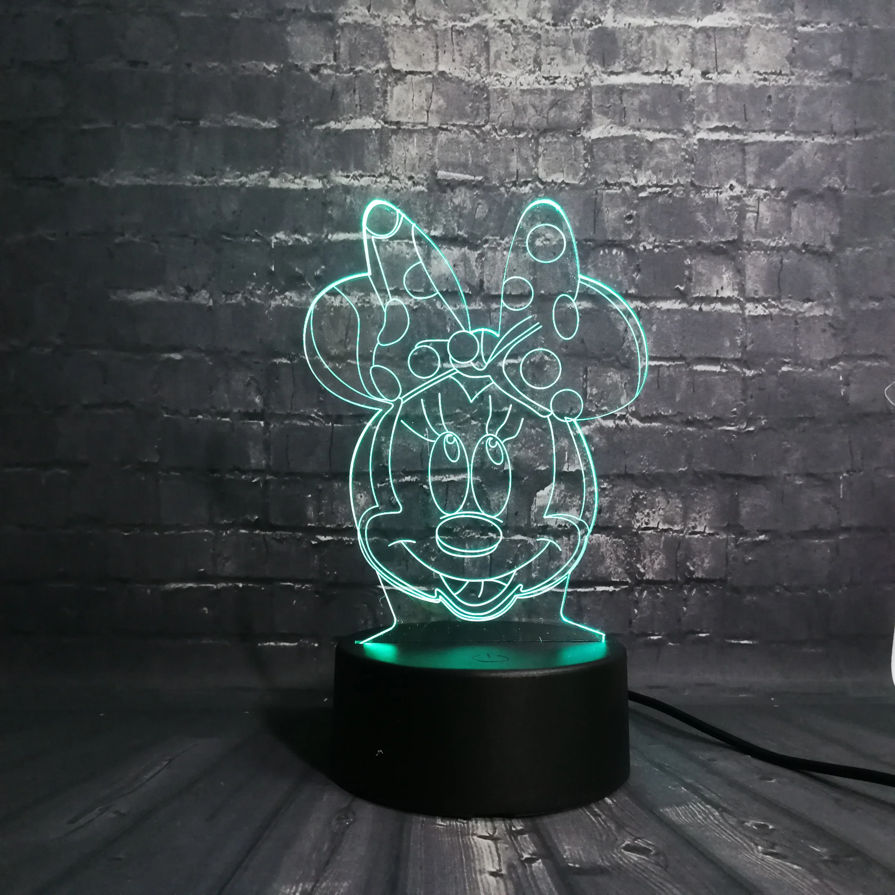 Микки и Минни Маус мыши Мышь шар светодиодный 3d-ночник USB, Рождественский подарок настольная декоративная лампа, настольный ночник для маленьких детей Детские игрушки Подарки