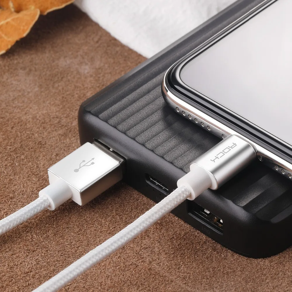 ROCK 2.4A USB кабель для iPhone кабель MFi сертифицирован для быстрой зарядки Lightning для iPhone XS Max XR X 8 7 6 5 Plus iPad iOS