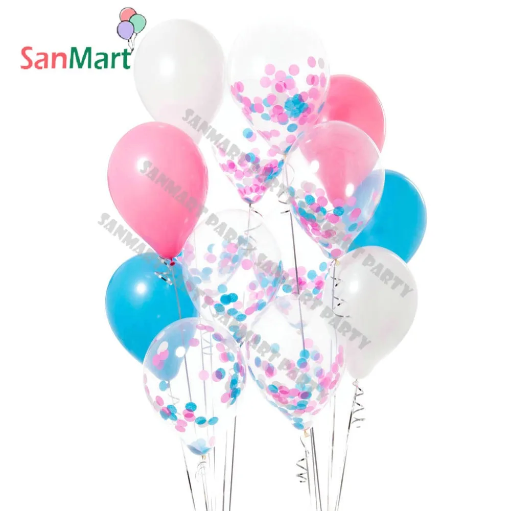 12 шт. пол раскрыть воздушный шар розовый синий это мальчик вечерние партия