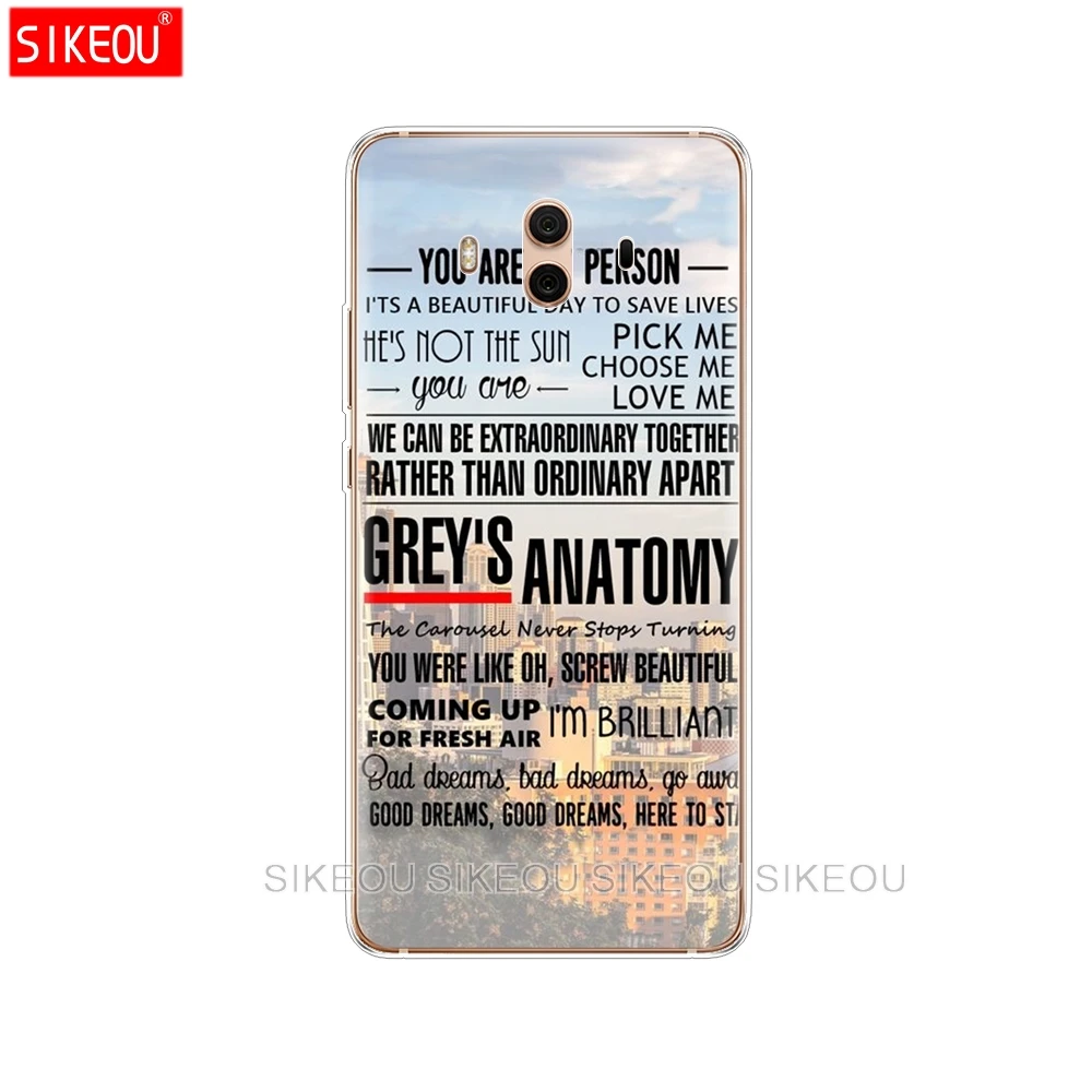 Силиконовый чехол для телефона Huawei mate 7 8 9 10 pro LITE Greys Anatomy|Бамперы| |