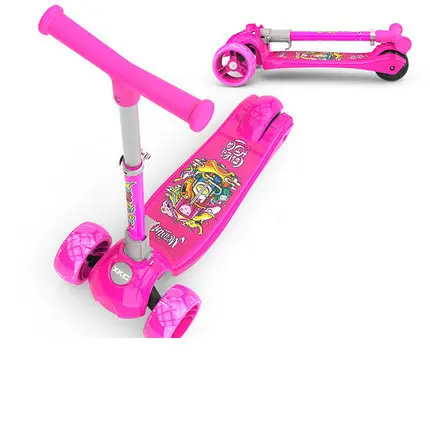 Children's scooter baby outdoor sport PU 3wheels golw disassembly Bodybuilding plastic height adjustable | Спорт и развлечения