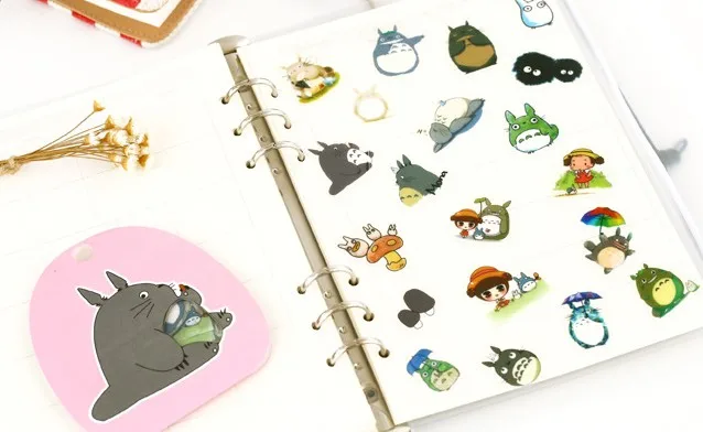 60 шт./упак. Kawaii с изображением героя мультфильма «Мой сосед Тоторо "сделай сам" прозрачные декоративные наклейки на Скрапбукинг дневник альбом ярлыком Декор Бумага - Цвет: 4