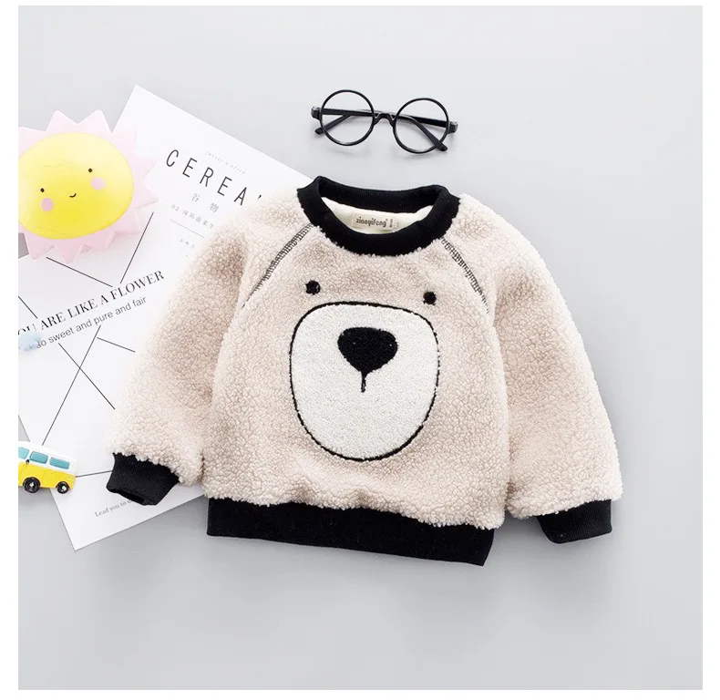 Детский свитер для мальчиков и девочек осенне-зимняя теплая одежда с мультяшным