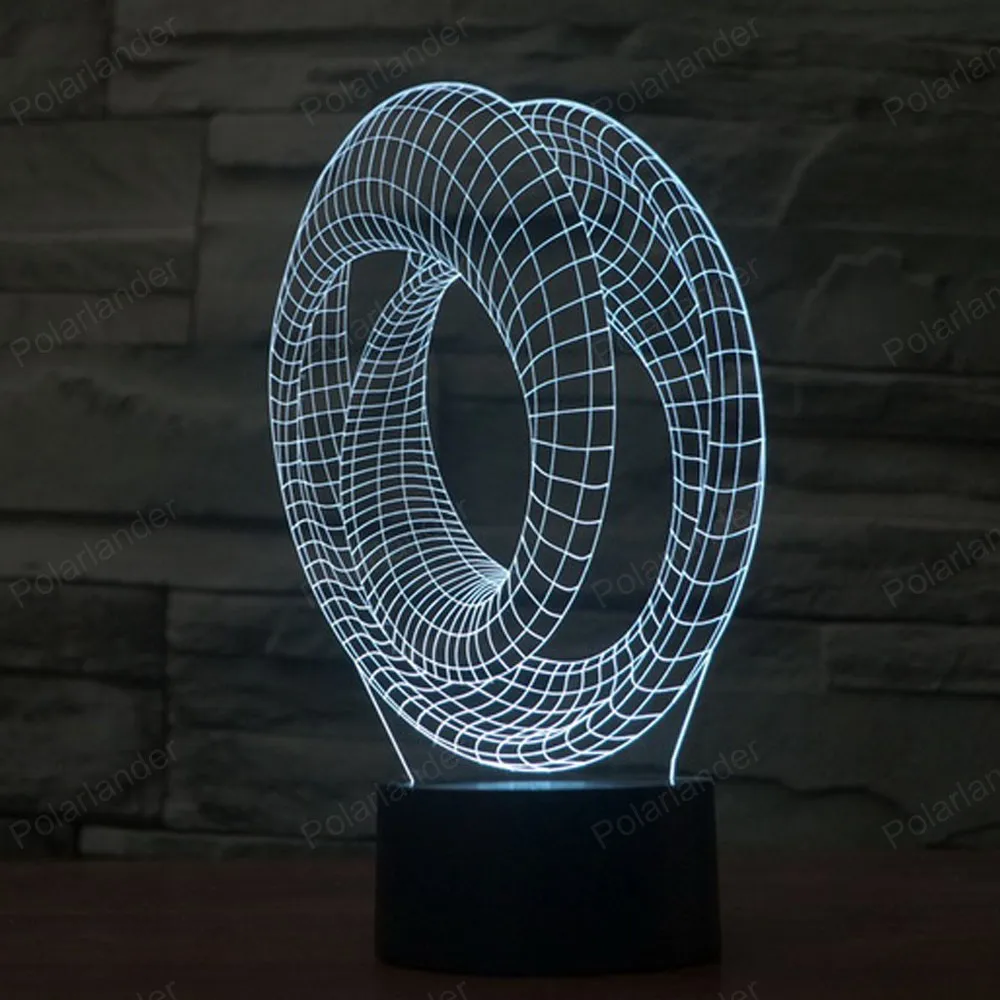 3D красочные огни Аннотация акриловый светодиодные лампы стерео визуальная