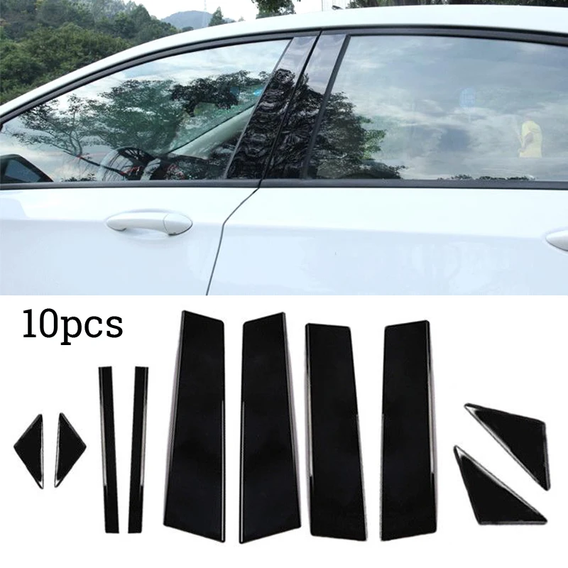 

10pcs/set for car Mazda 3 Axela 2014-2017 Car door window center pillar decals Car exterior decoration accessories stickers