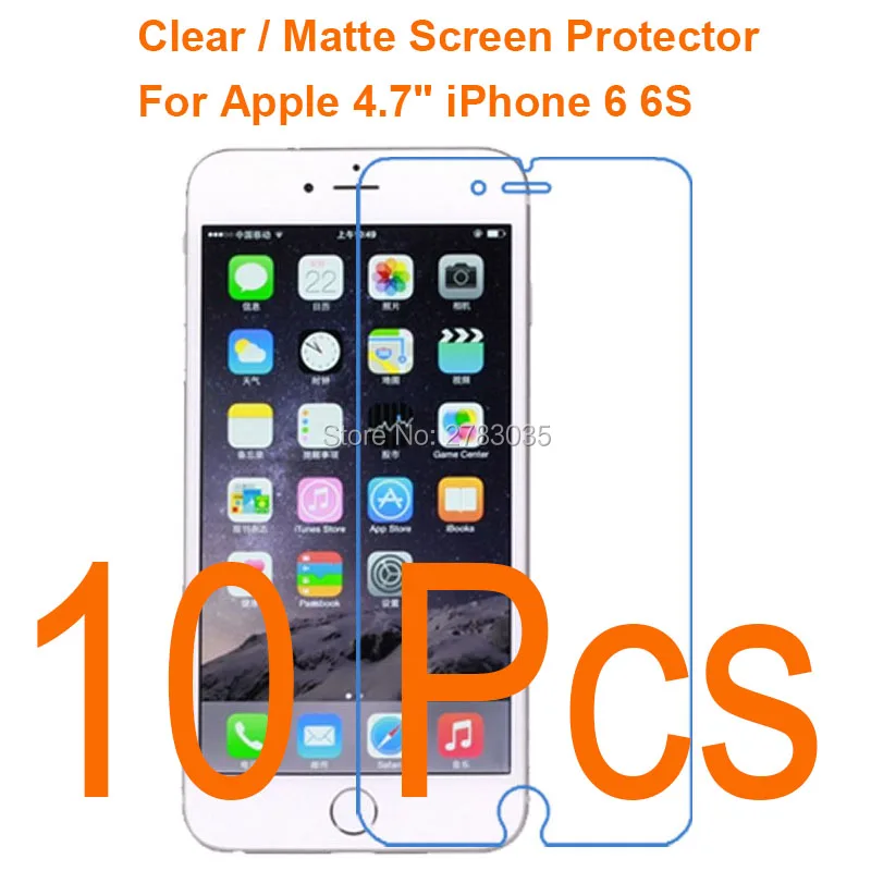 

10 Pcs/Lot HD Clear/Anti-Glare Matte Screen Protector For Apple 4.7" iPhone 6 6S Protective Film Guard (Not Tempered Glass)