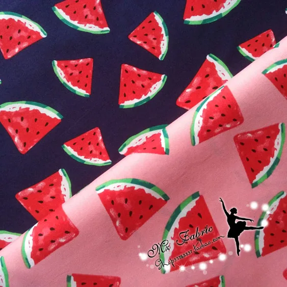 50*145 см мультяшная крутая арбузная хлопковая летняя Ткань для шитья Толстая