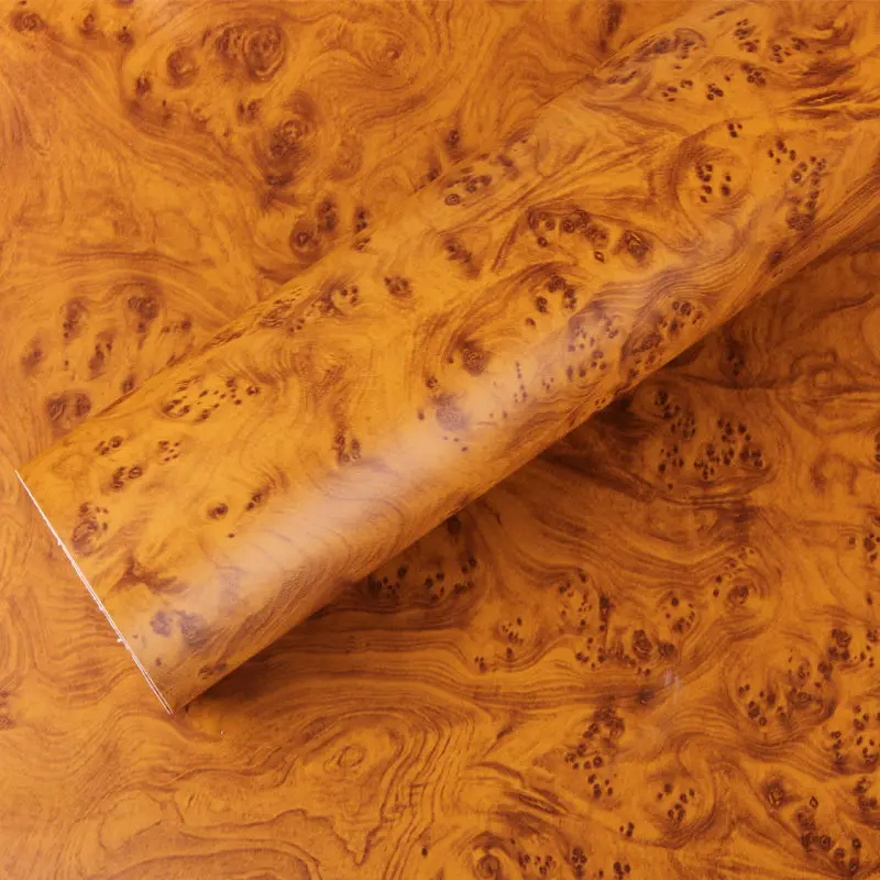HOHOFILM 1.24x0.5m Yellow Wood Grain Vinyl Car Interior Sticker Furniture Textured Wrap 48.8''x20'' | Дом и сад