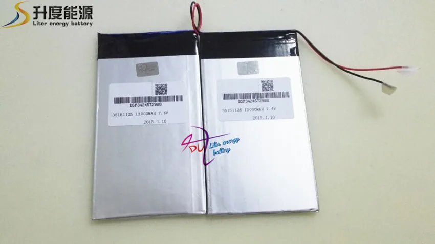 7.4V 13000mAh Tablets Batteries DIY U30GT U30GT1 U30GT2 dual four-core tablet pc battery 33161125 Size:3.5 * 151 125 mm | Электроника