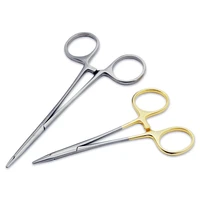 tiangong gold handle stainless steel needle clamp 12 5cm pin clamp double eyelid needle holder