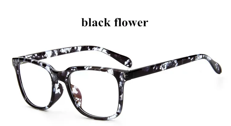 black flower Новые женские очки по рецепту, трендовые мужские ретро очки, Брендовые женские очки, оправа для очков oculos de grau - Цвет оправы: black flower