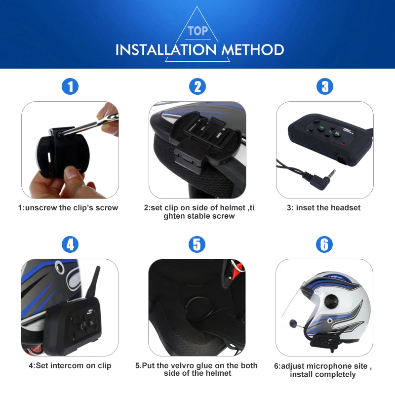 VNETPHONE V4 Интерком Bluetooth беспроводной шлем мотоциклетная гарнитура 850 мАч