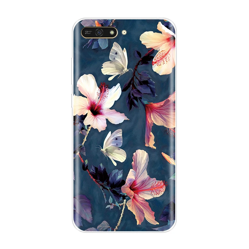 Soft Back Cover For Huawei Y5 Y6 Y7 Prime 2017 2018 Y9 2019 Cute Flower Floral Phone Case Silicone Y3 II Pro | Мобильные телефоны и