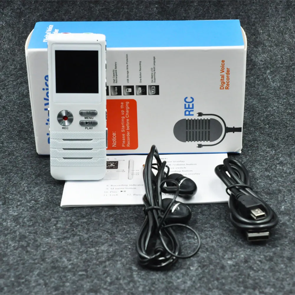 

8GB LCD Dual Core Professional Digital Voice Recorder Mini Rechargeable Dictaphone Recording Pen Recorder With MP3 Player U Disk