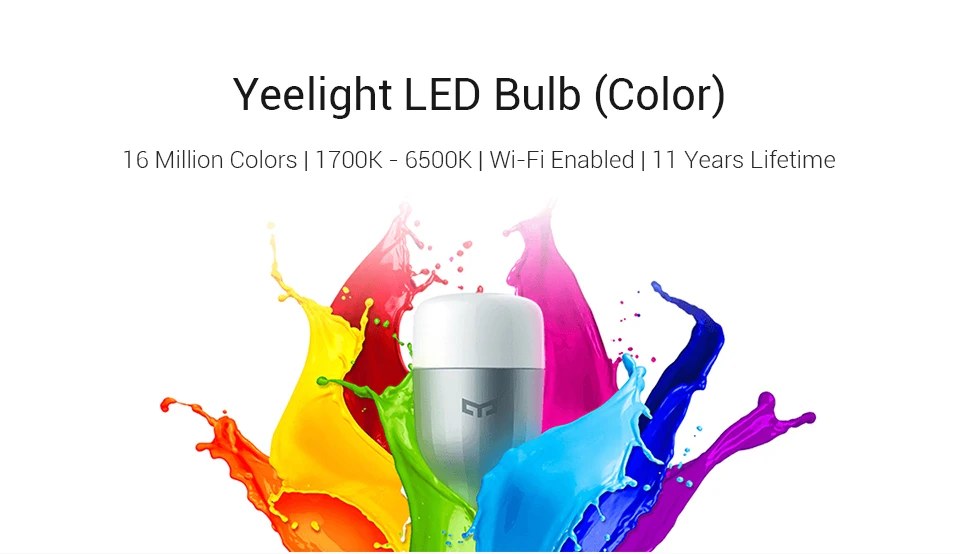 Xiao mi Yeelight Blue II Светодиодный умный светильник цветной(цветной) E27 9 Вт 600 люменов mi смартфон WiFi Пульт дистанционного управления
