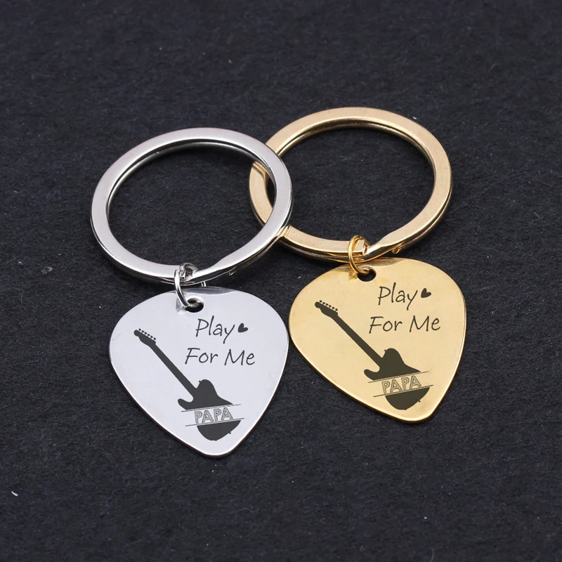 Трендовая ручная стемодная игра для меня папа гитара выбор брелок подарок на