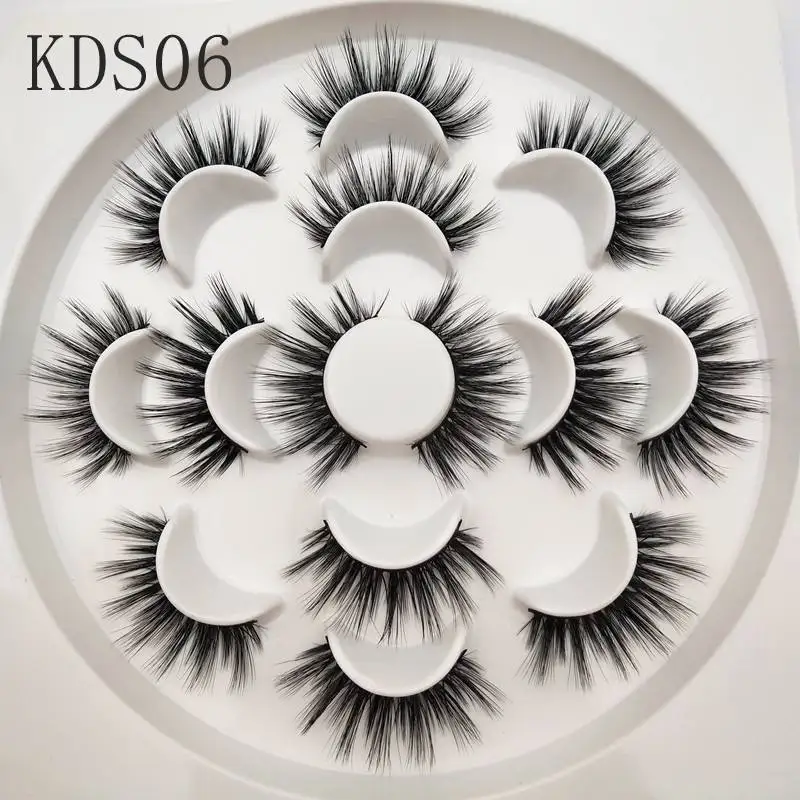 Buzzme KDS06 7 пар шелковые ресницы натуральные длинные ресницы популярного накладные ресницы