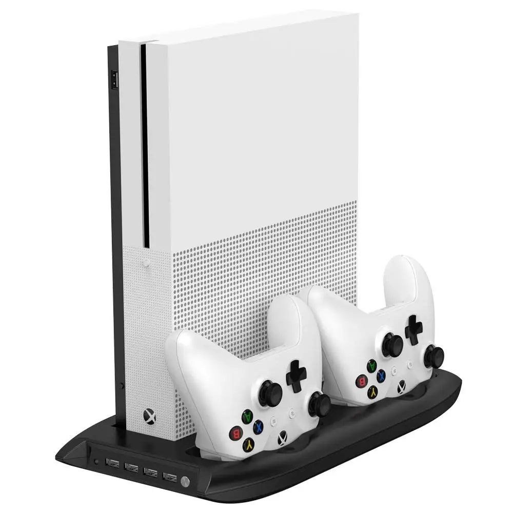 Вертикальная подставка 4 в 1 для Xbox one S с портами USB Hub + охлаждающий вентилятор